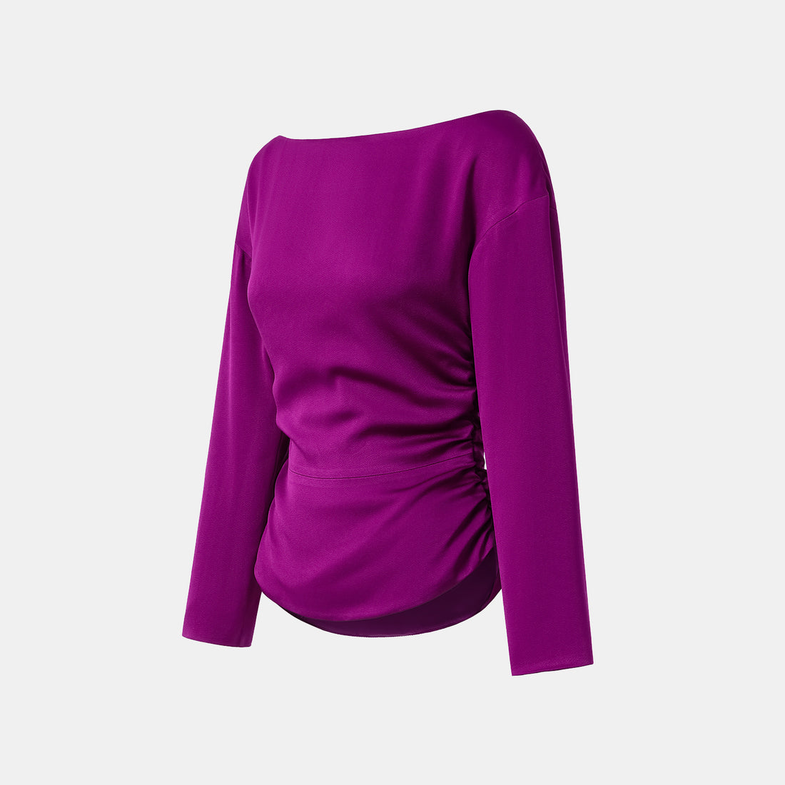 “Mayfair Datenight.” Crystal scale acetate Hepburn collar top - pink