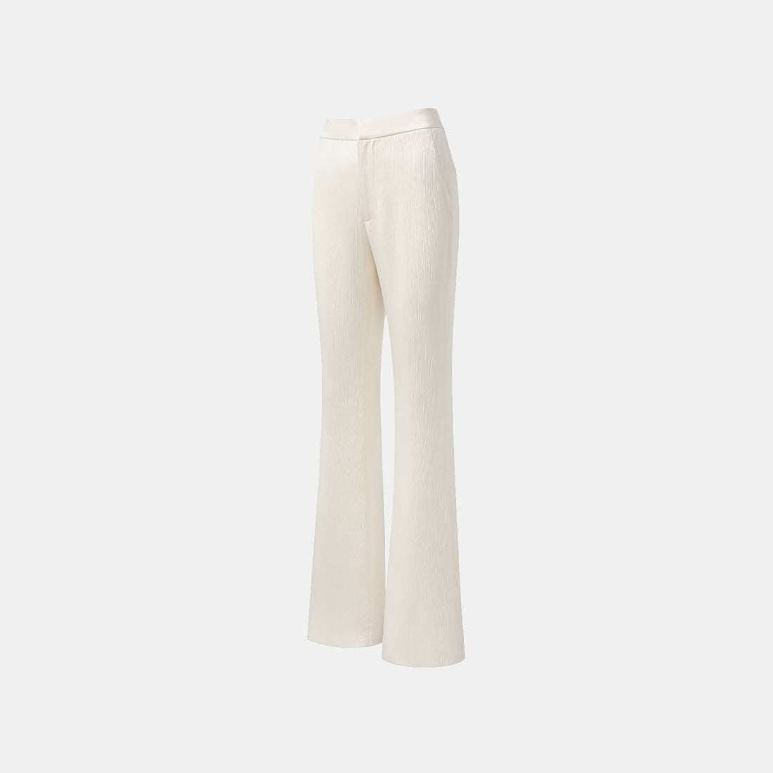 "Easy Go Chic" Korean Pleated Flared Pants - Original White