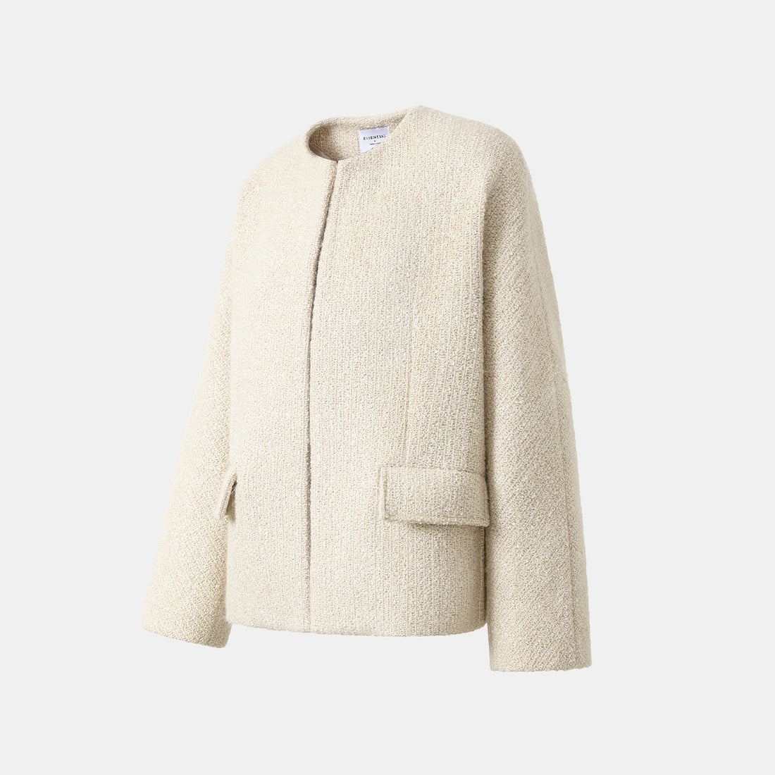 "Chelsea Citywalk." Tweed Oversized Jacket—Lunar Serenade