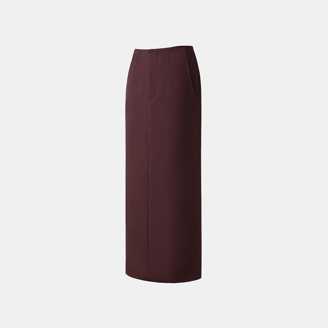 “Westminster Weekdays." 義大利頂級羊毛西裝鉛筆裙—Merlot Burgundy梅洛紅酒