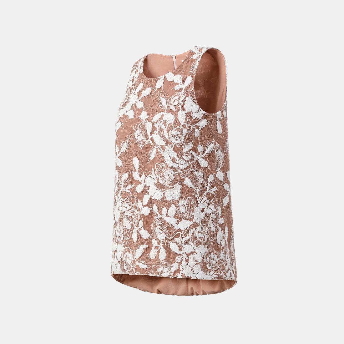 “Welcome to my party.” Velvet flower embroidery vest—Champagne