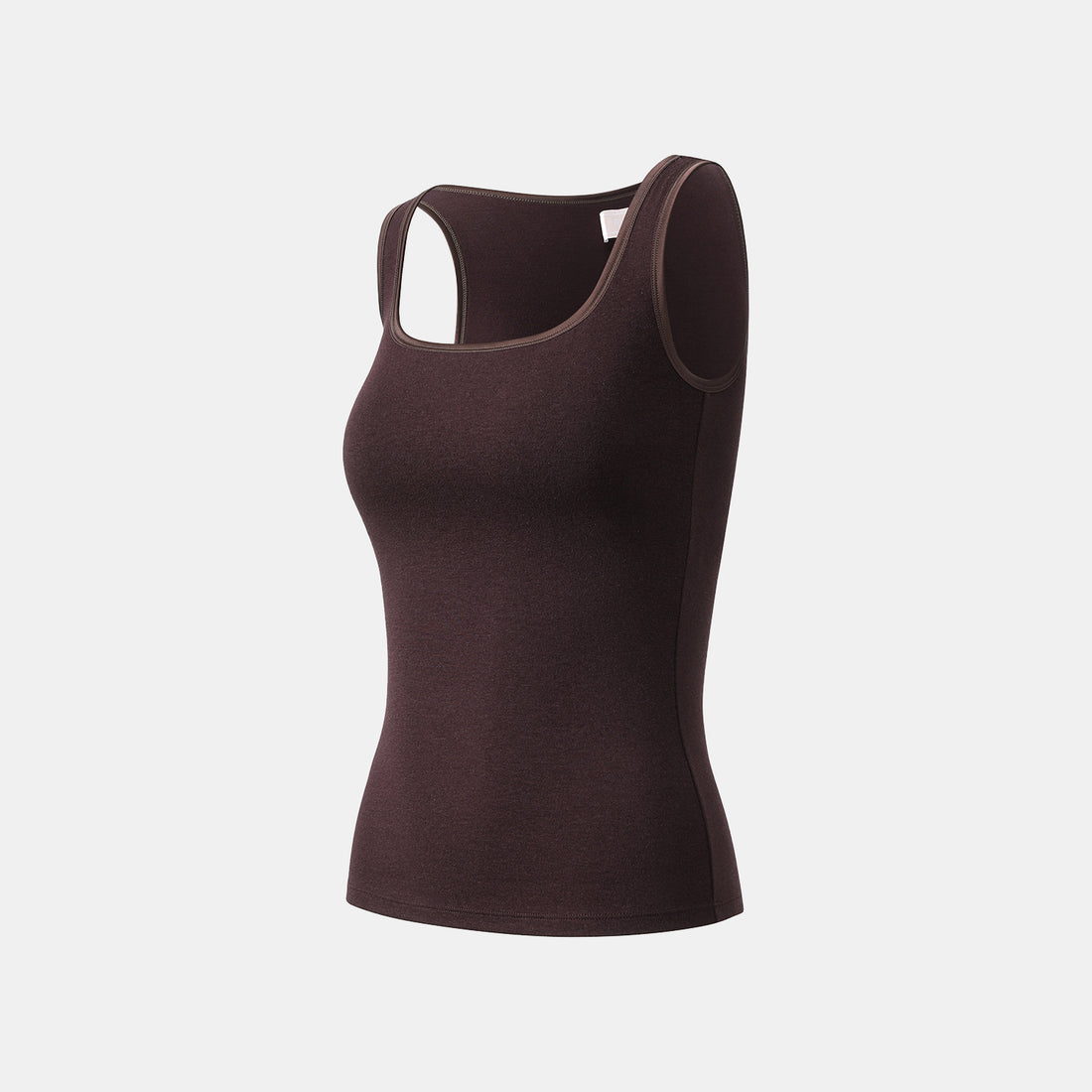 "暮紫棕" 極柔羊毛緞邊 Bra Top