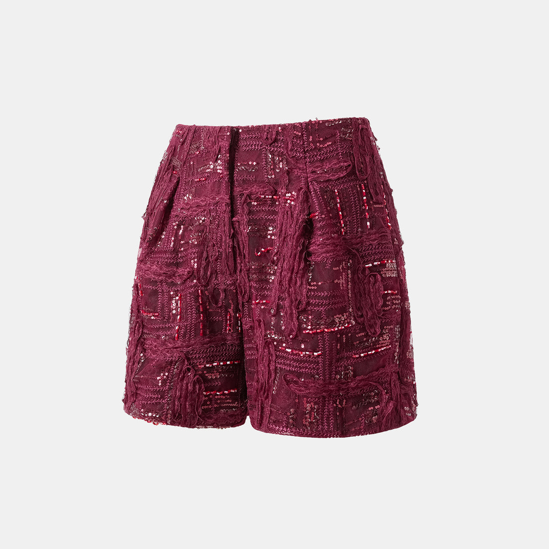 "Imperial Gala" Luxury Lace Art Beaded Shorts - Yanxia Hanchun