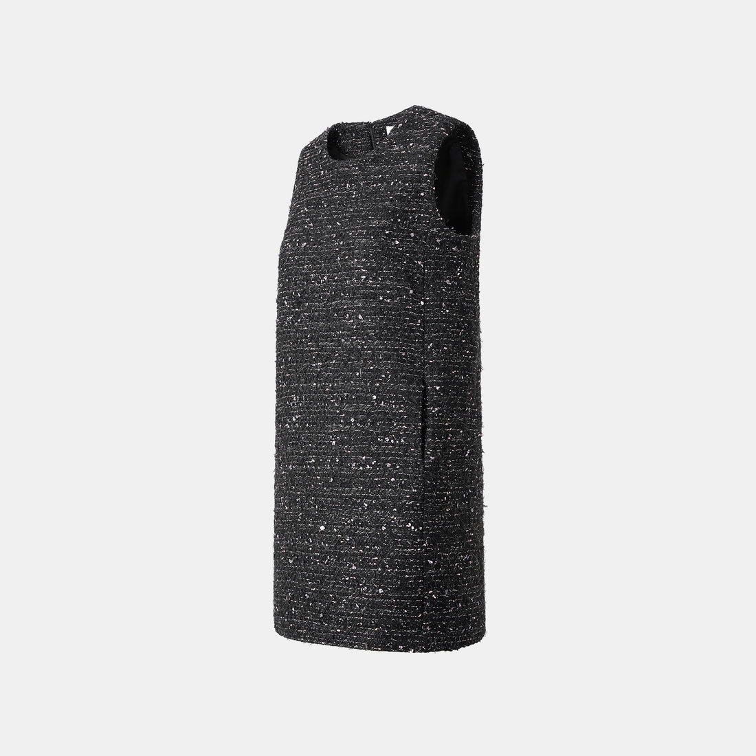 "Brunch at Ritz" Tweed A-line Dress—Hidden Pink