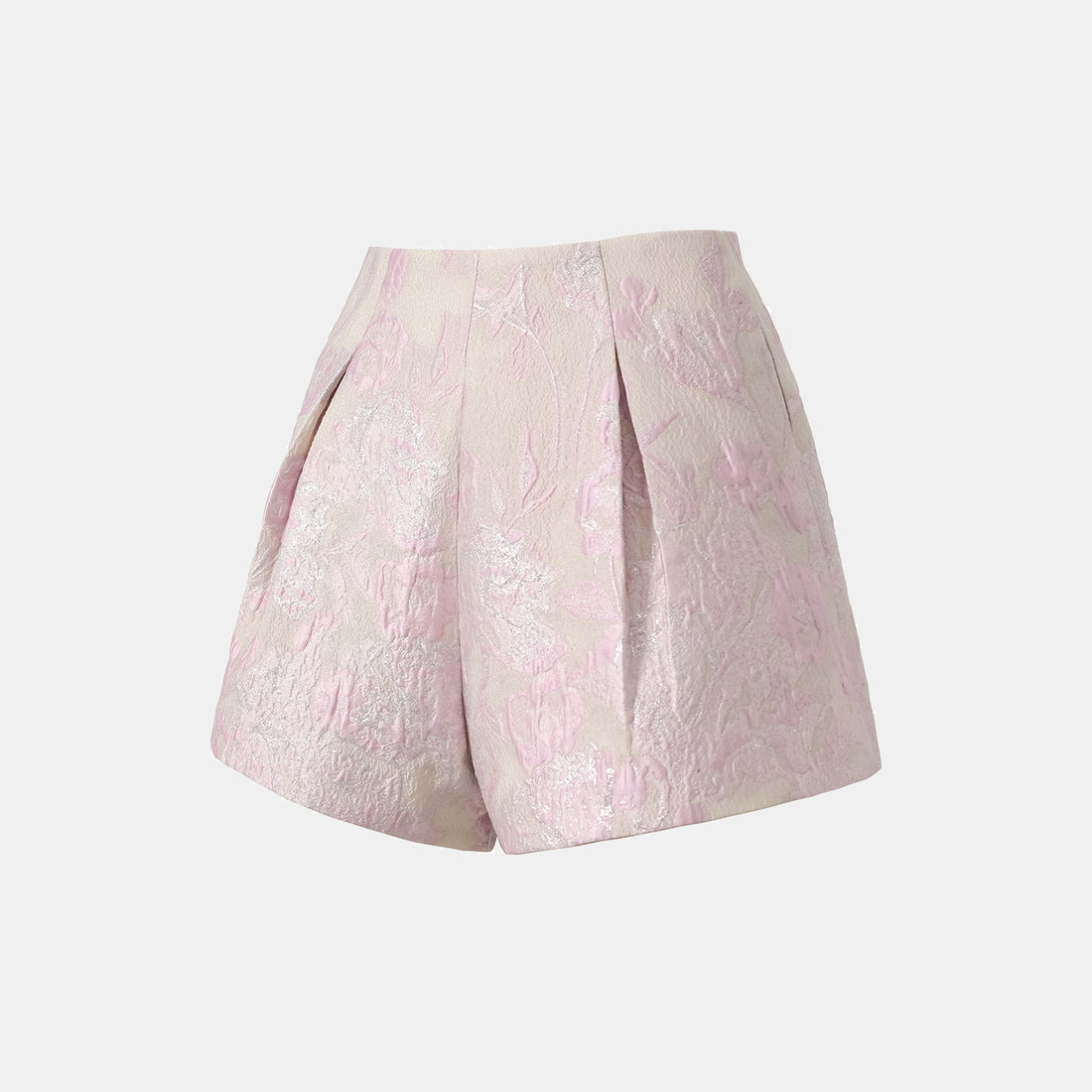 "Spring" Jacquard Shorts - Floating Light and Cherry Blossoms