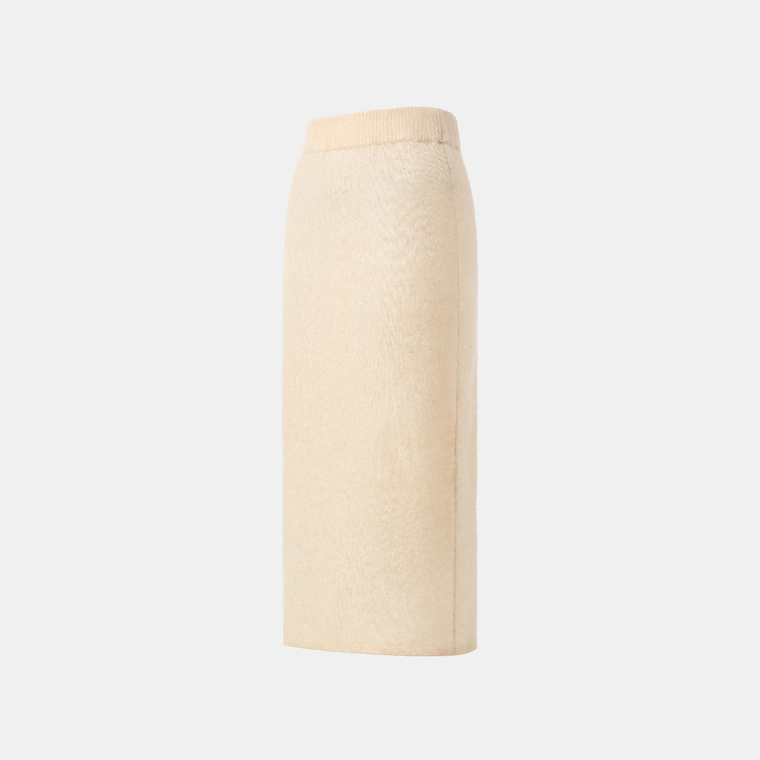 Autumn Diary Silk Cashmere Pencil Skirt—Vanilla Cake
