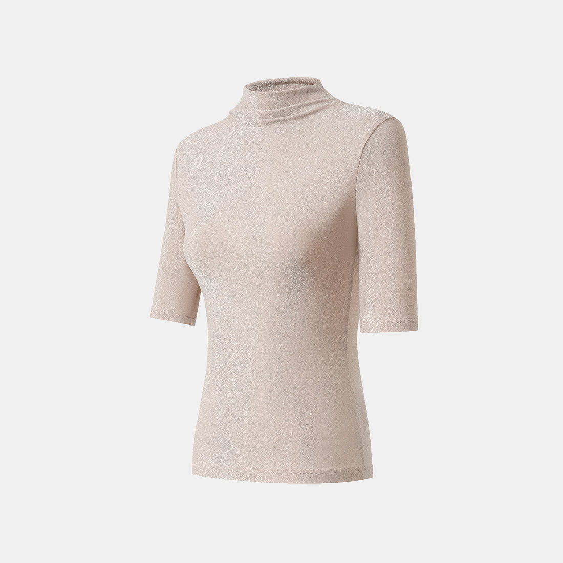 "Easy-go Chic" Silver Weave Stretch Fit Top—Pink
