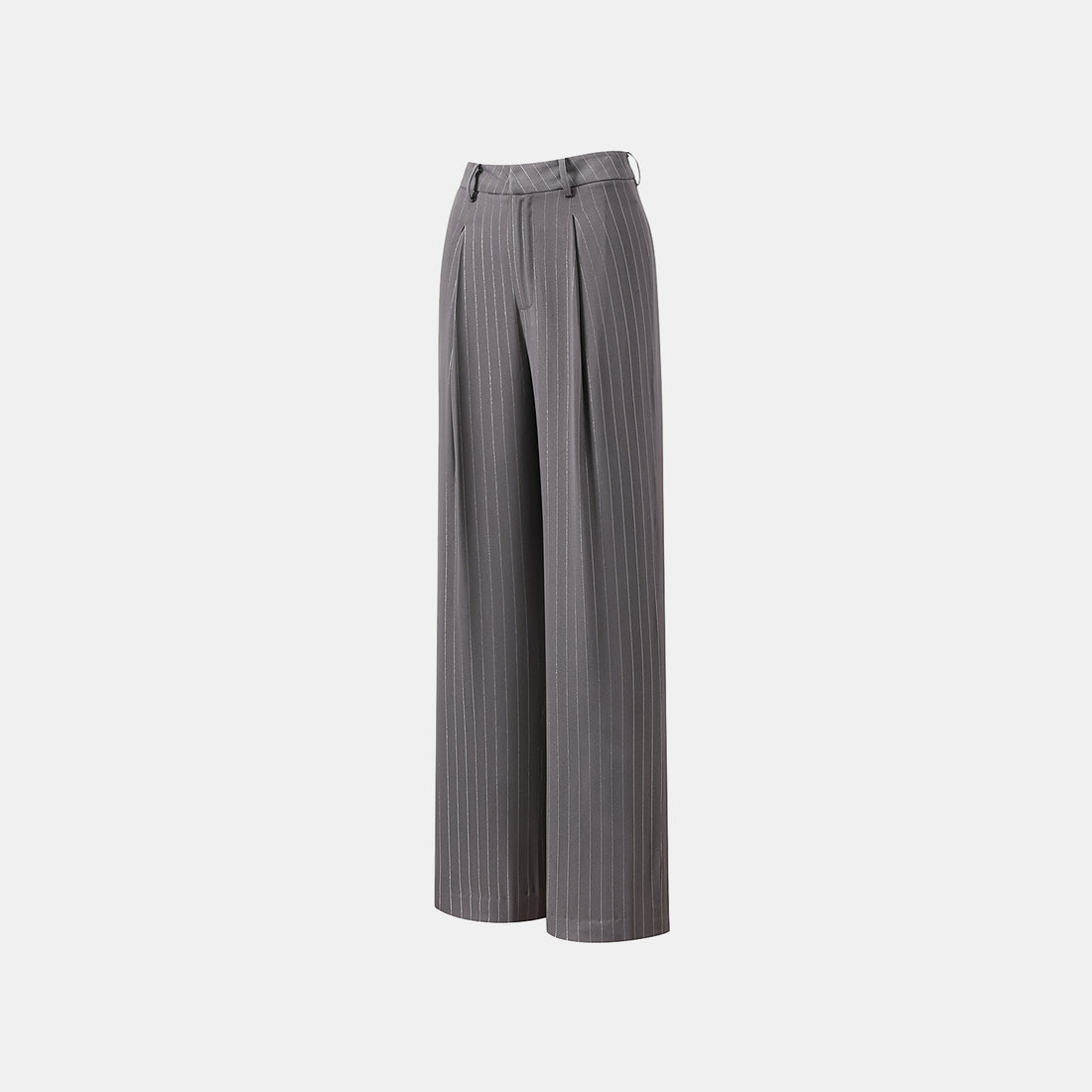"Speak Sleek." 銀織工藝直條西裝長褲—Urban Reverie藝境漫游