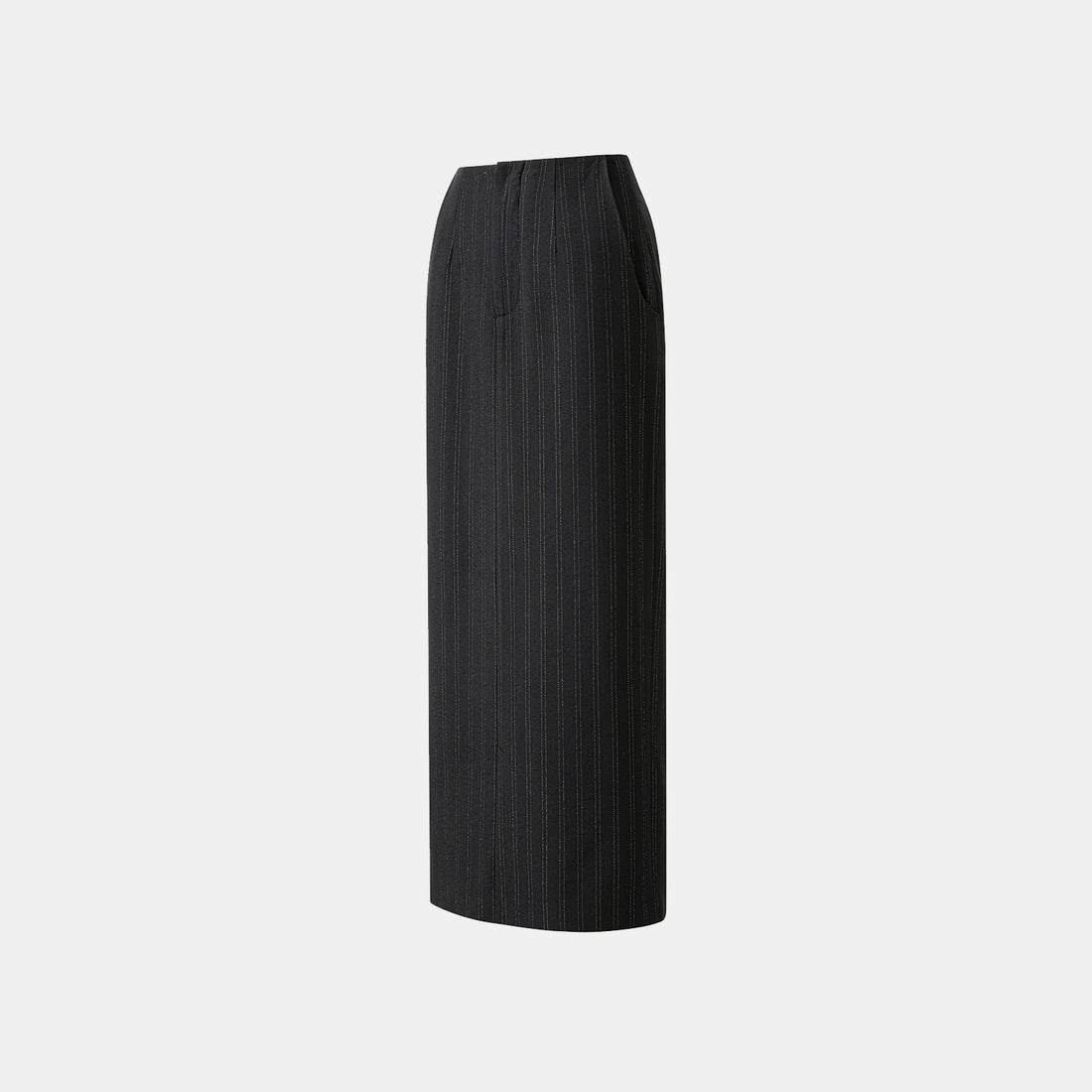 "Speak Sleek." Italian woven gold straight suit pencil skirt—Indigo