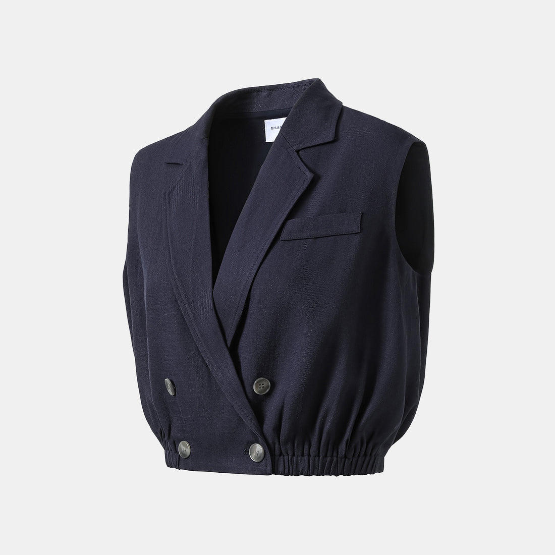 "Weekend at Monaco." Special bamboo texture acetate vest—Ink