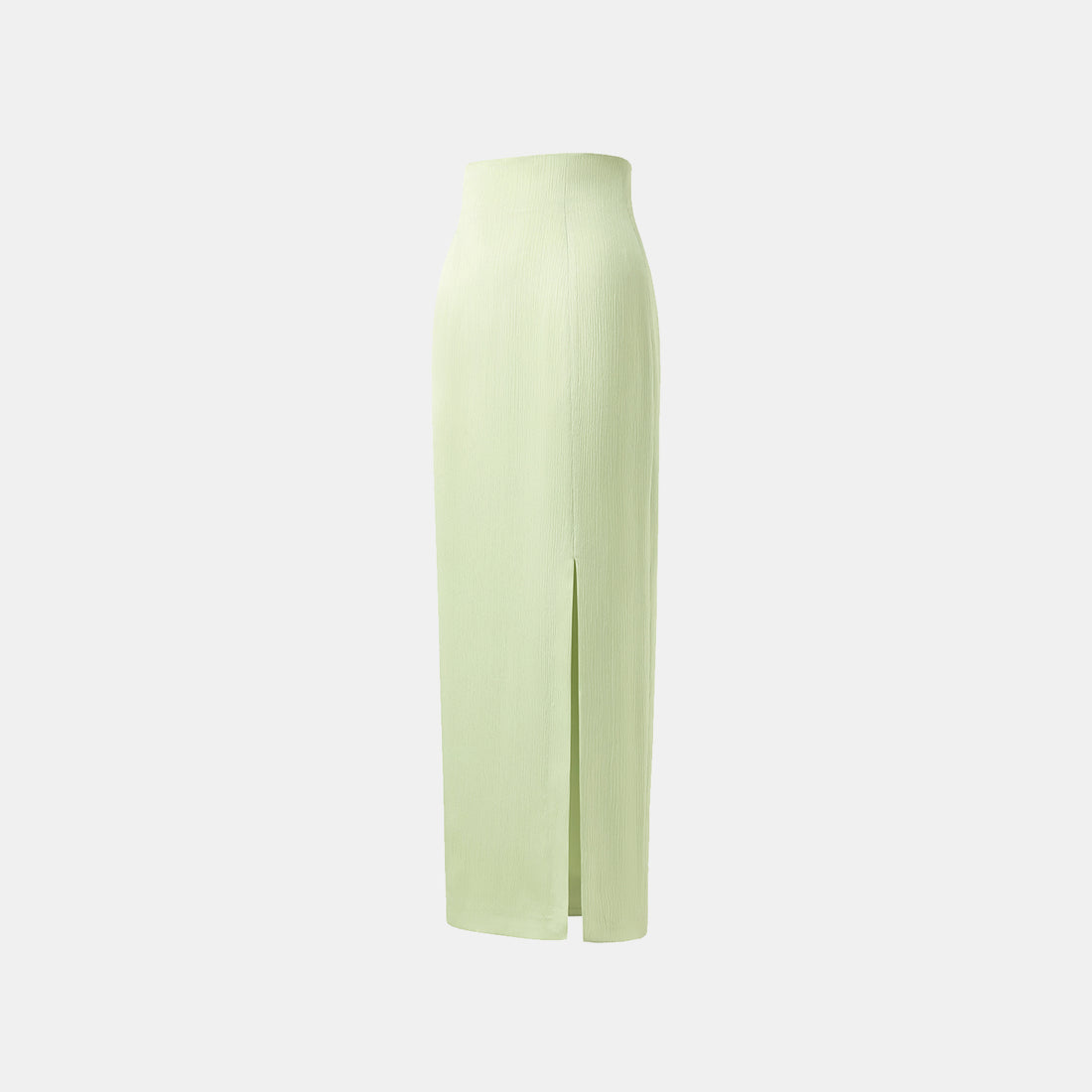 "Easy Go Chic" Korean Pleated Fabric Pencil Skirt - Bubble Green