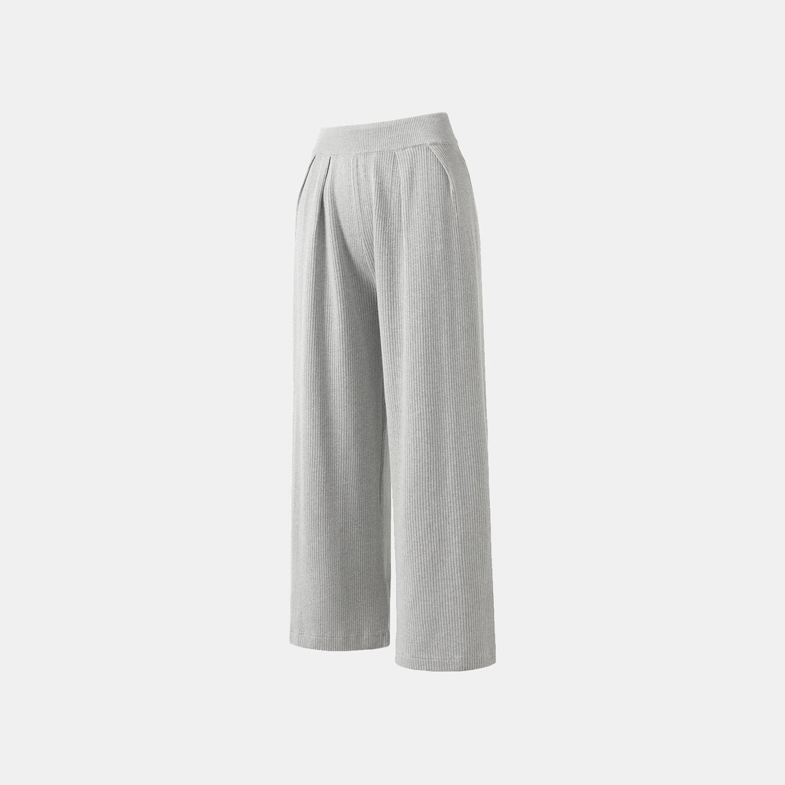"Spring diary." Silk Cashmere knitted three-dimensional pleated wide-leg pants—Ash