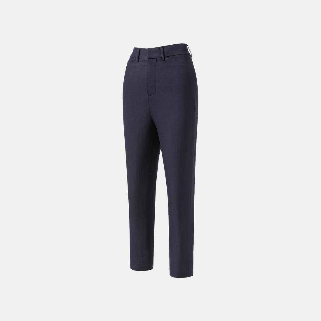 "Weekend at Monaco." Special bamboo texture acetate casual nine-point pants—Ink