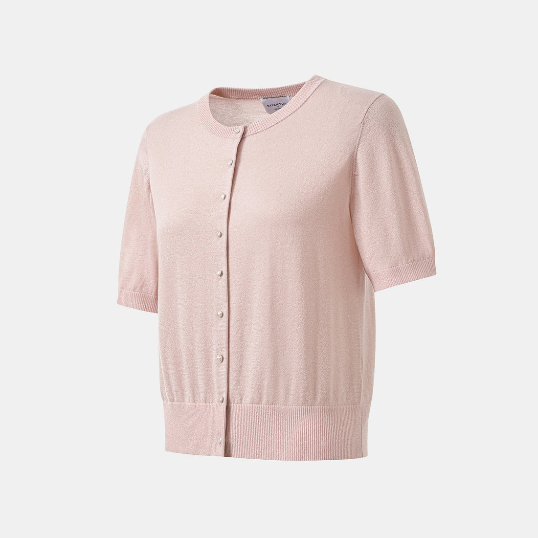 "Summer Diary" Cool Triacetate Cashmere Knit Short Sleeve Cardigan—LOVE