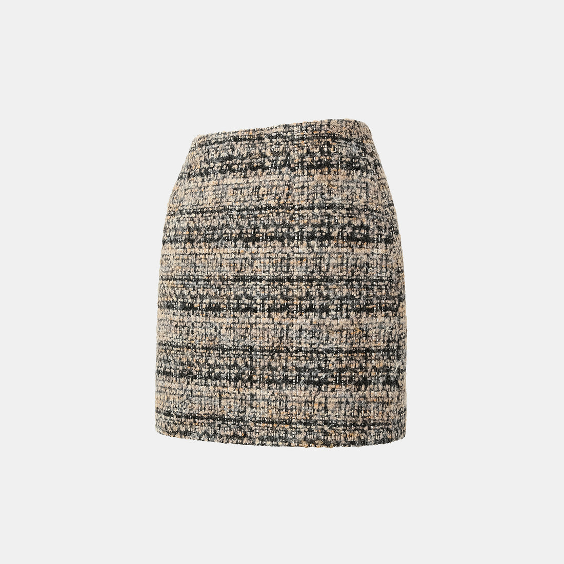 “Knightsbridge citywalk.” Tweed Skirt - Camel/Black
