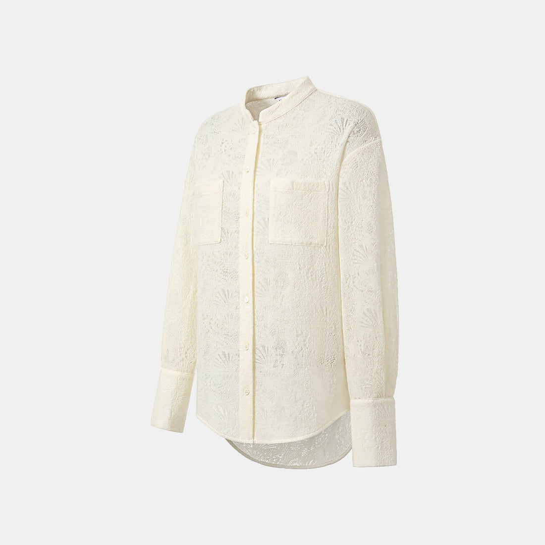 "Lazily Leaning on Spring" Wool Jacquard Chinese Knitted Suit - Autumn Porcelain Reflecting the Snow