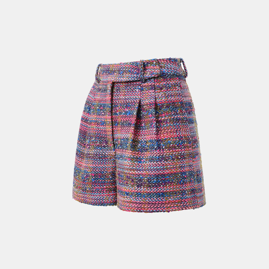 “Chelsea teatime.” Tweed shorts—Berry Happy