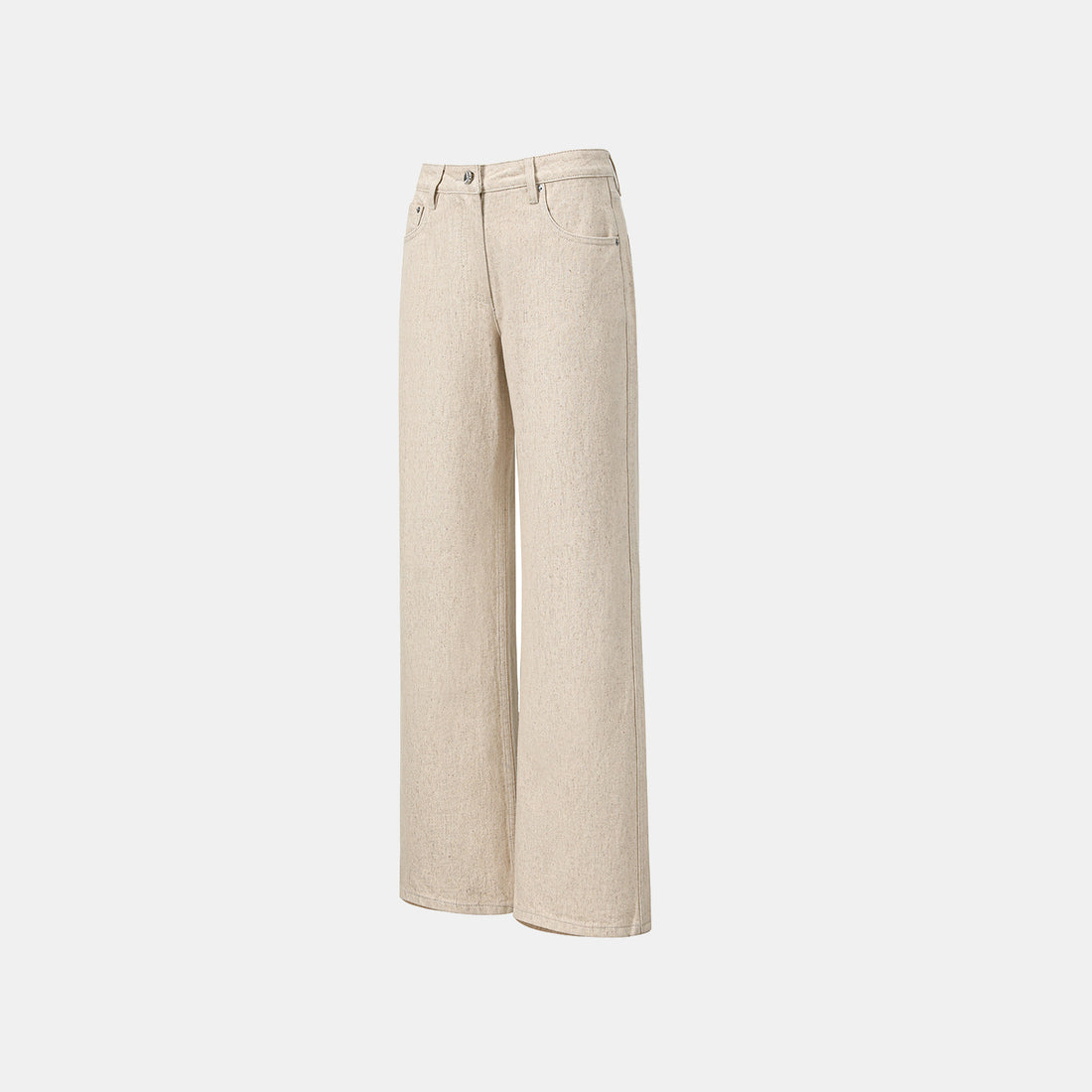 “Easy-go Chic“土耳其頂級霧紋棉中低腰牛仔褲—Linen Scent亞麻氣息