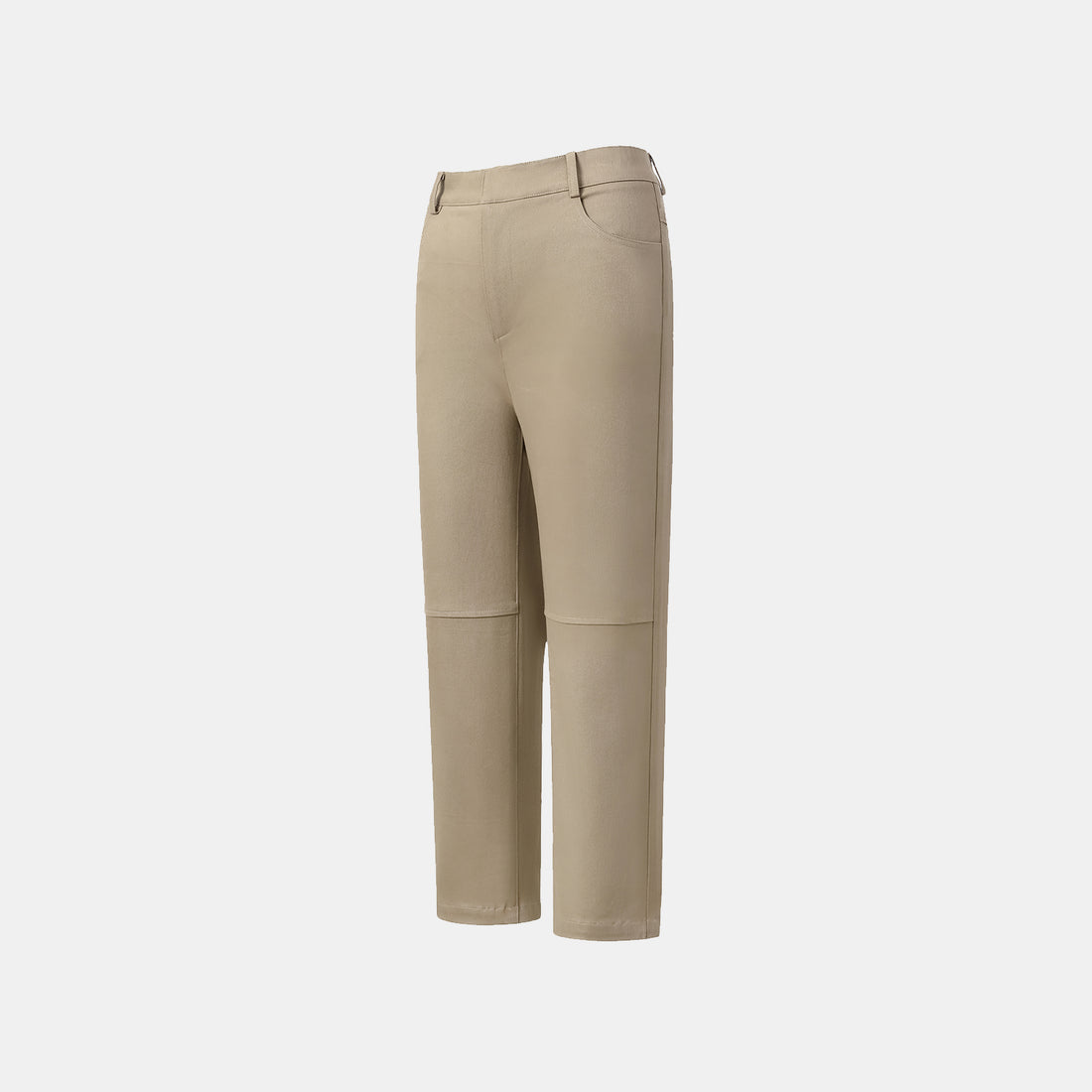"Easy-go Chic" Premium High Stretch Cotton Denim Cropped Pants - Khaki