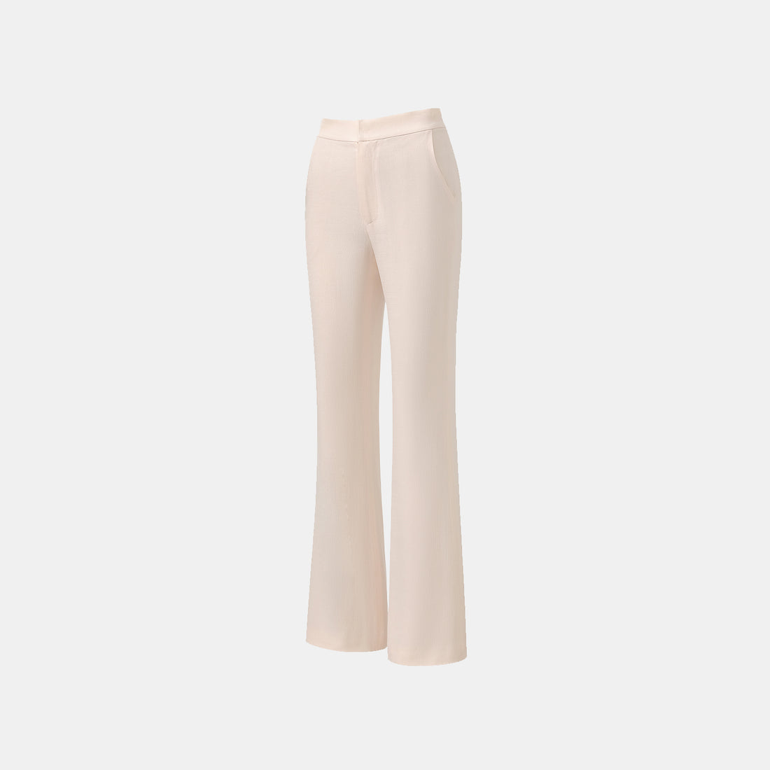 "Weekend at Monaco." Special bamboo texture acetate casual flared pants - Ivory
