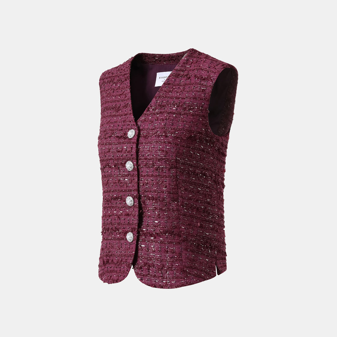 "Westminister Weekdays" Light Tweed Tie-Drawstring Suit Vest - Romance