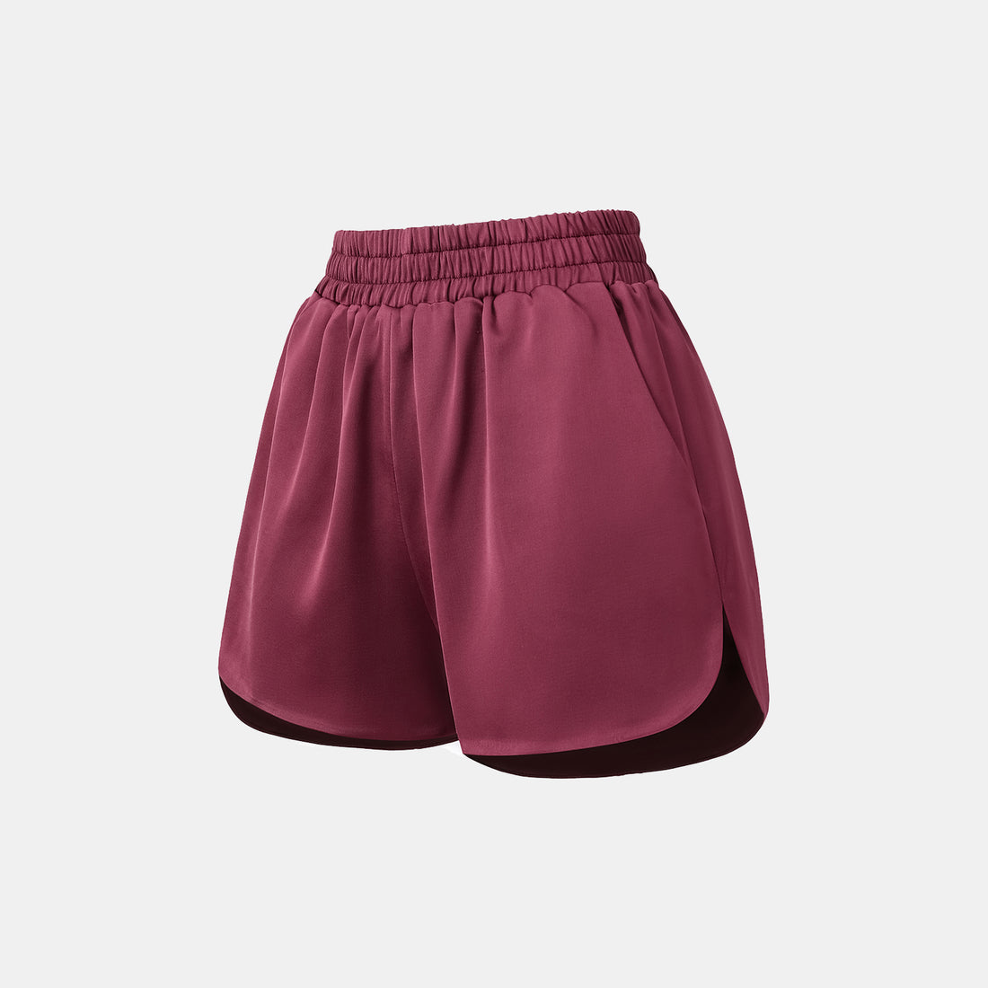 "Easy-go Chic" Heavy Acetate Lounge Shorts - Velvet Purple