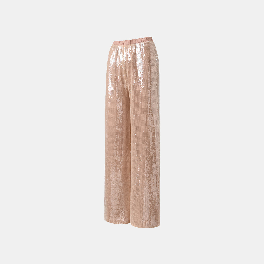 “Daytime Party.” Shimmering wide-leg trousers