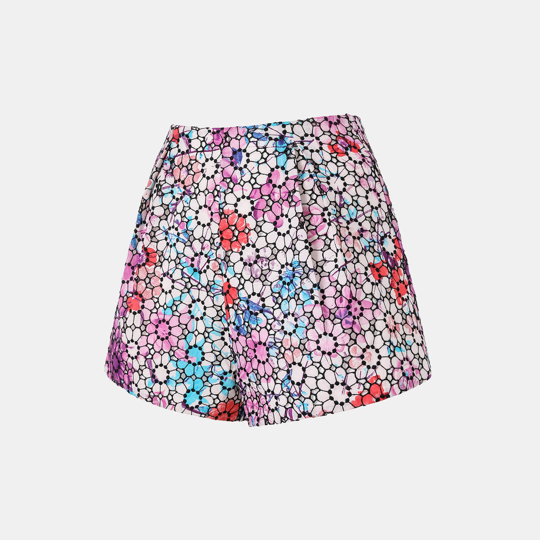 "Brunch in Provence" Italian ink lace shorts - Lavender Reverie
