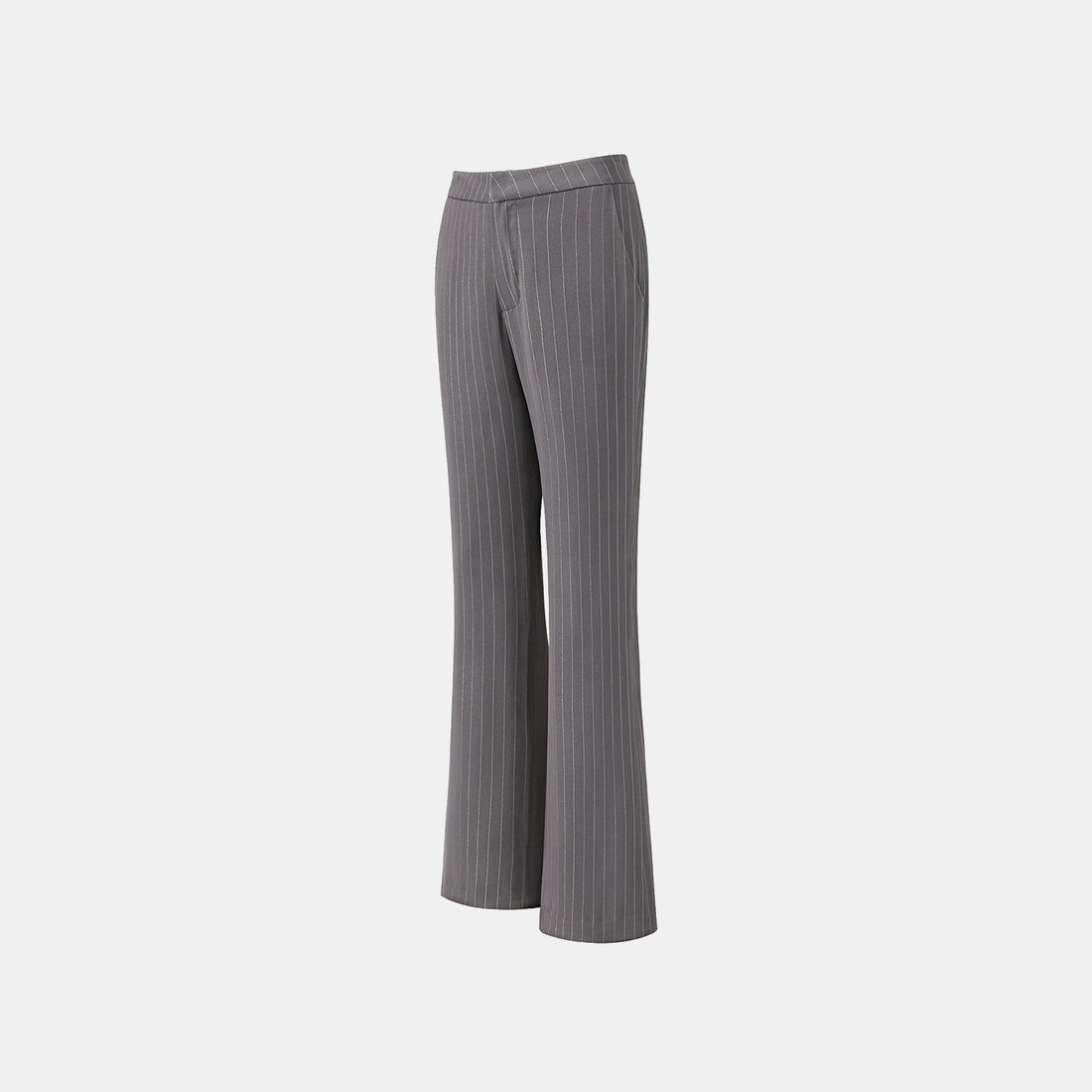 "Speak Sleek." 銀織工藝直條西裝喇叭褲—Urban Reverie藝境漫游