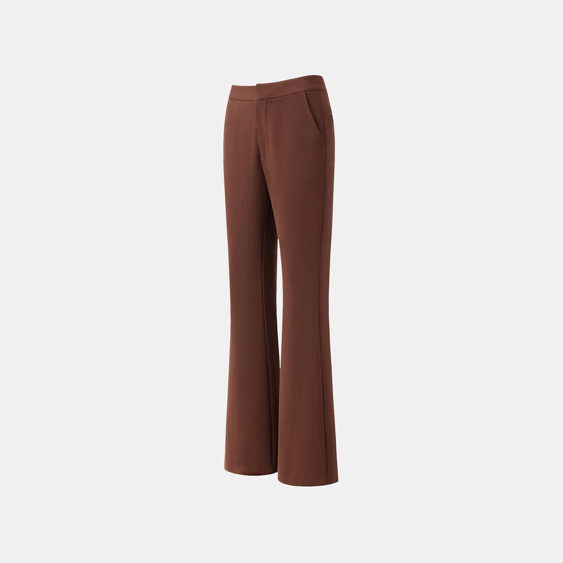 "Westminster Weekdays" Luxe Hemp Acetate Flared Pants - Cognac
