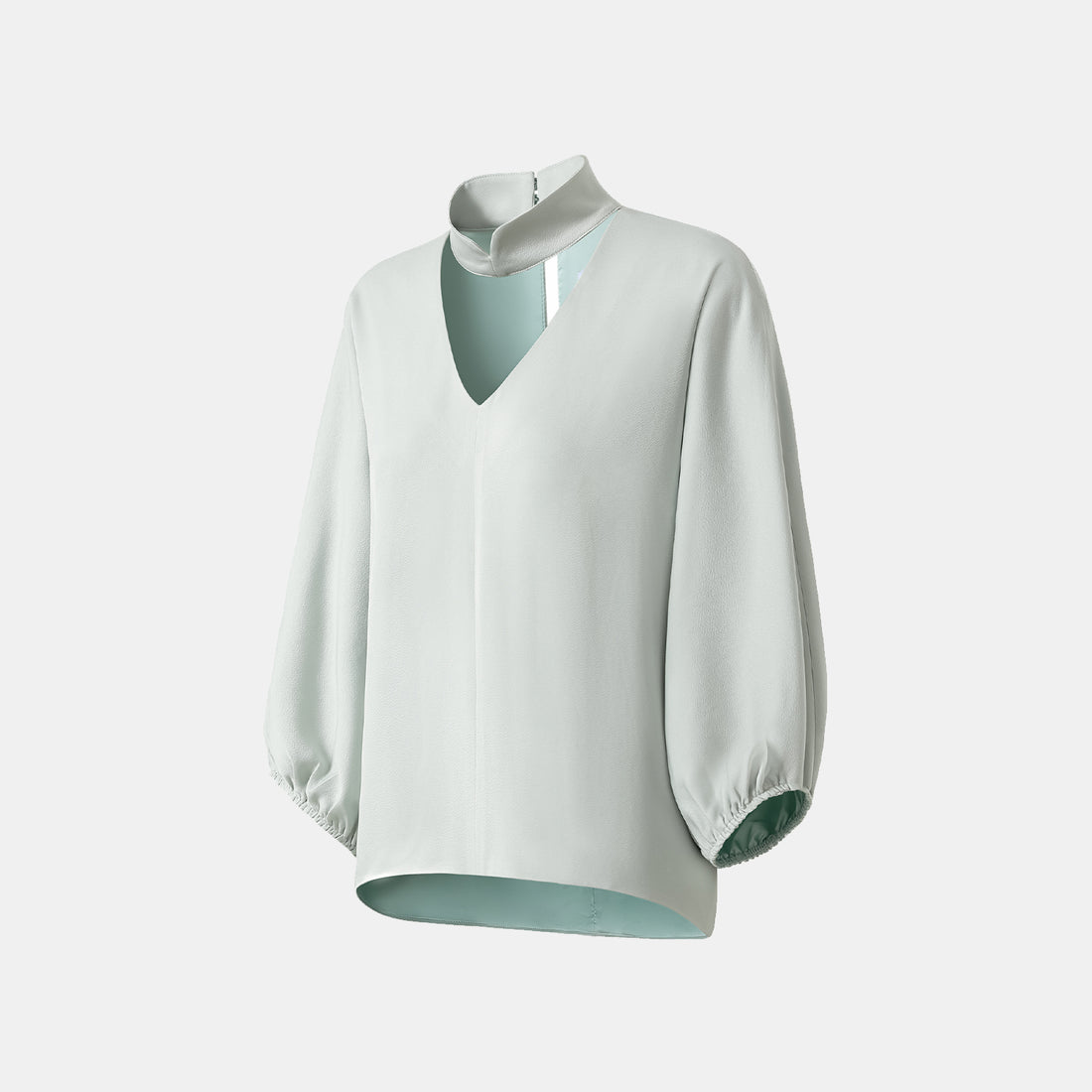 "Spring" hollow cut design light Chinese top - Jasmine