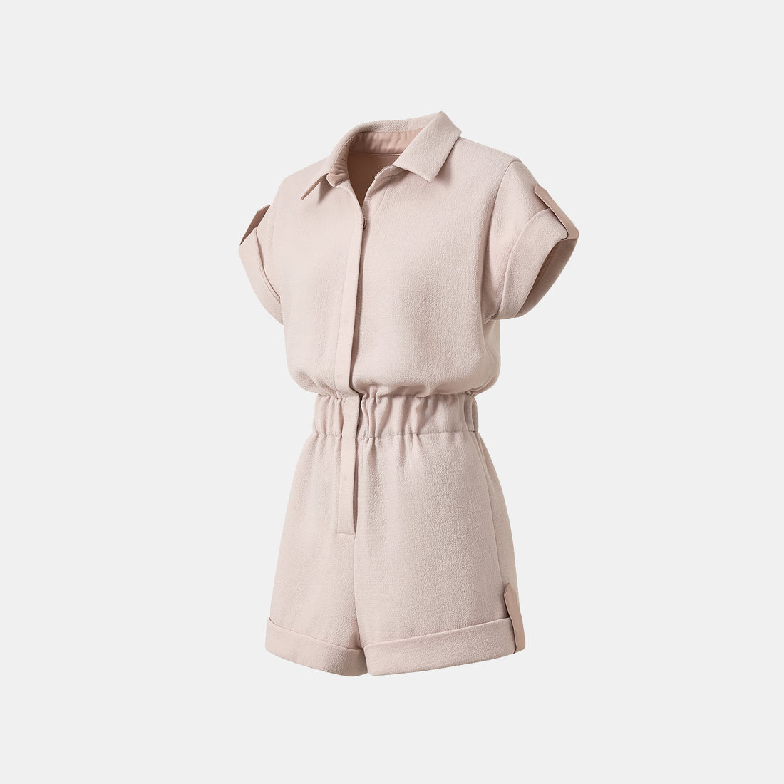 "The Top" British top double-faced crepe jumpsuit - Taupe
