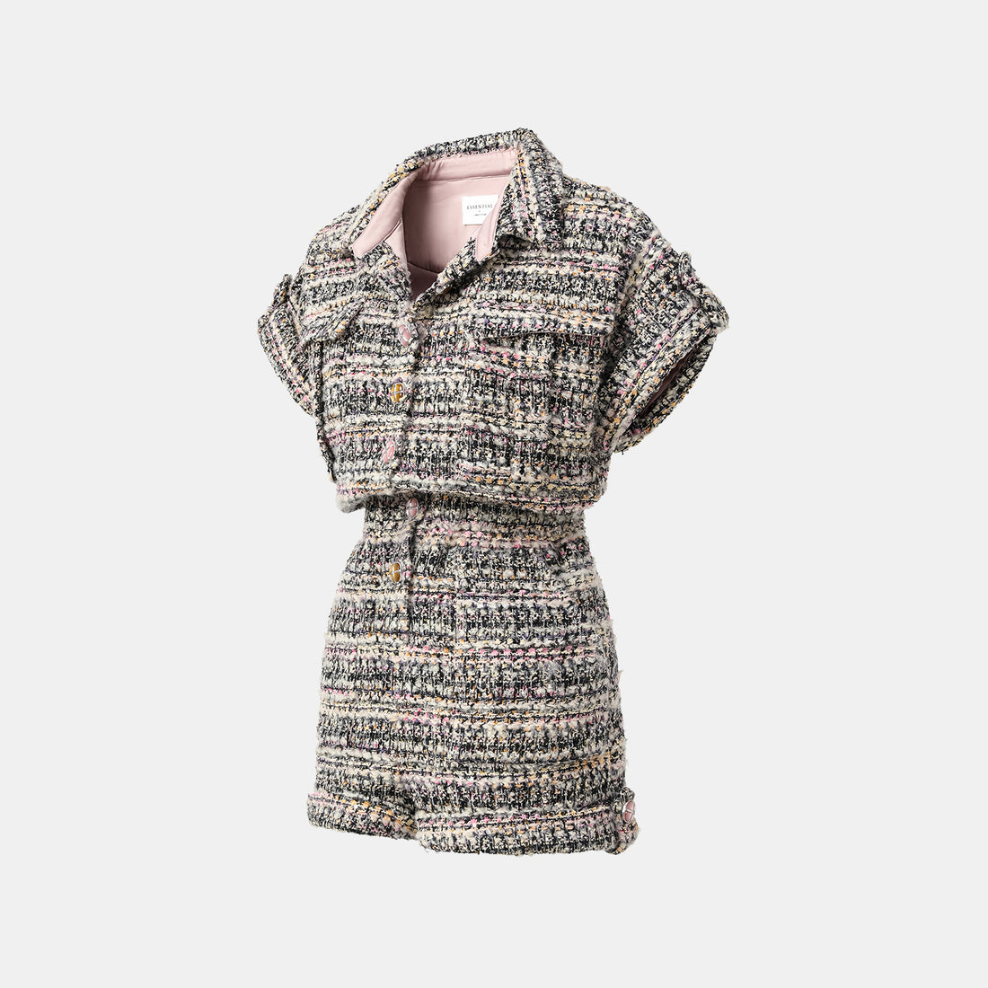 'Afternoon in Los Angeles' Tweed Jumpsuit