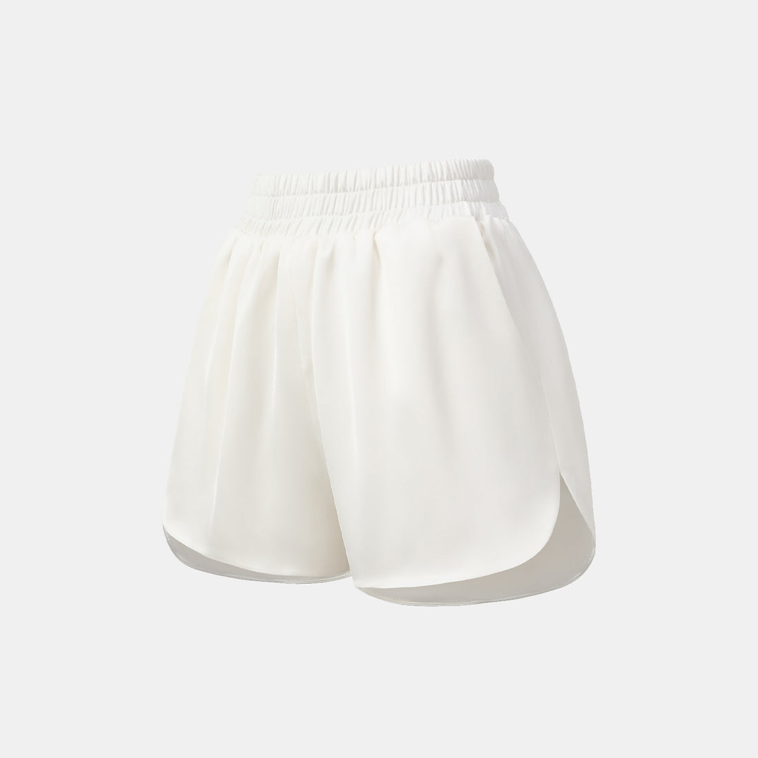 "Easy-go Chic" Heavy Acetate Casual Shorts - Simple White