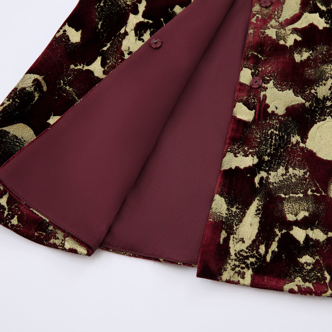 "Imperial Garden Teatime"義大利手繪飛白毫金工藝絲絨輕國風背心—Velvet Oud絨夜沉香