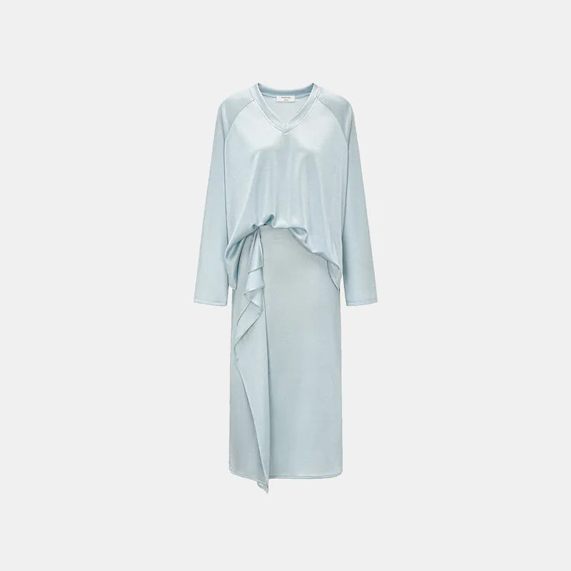 'Easy Go Chic' acetate jersey top - light blue