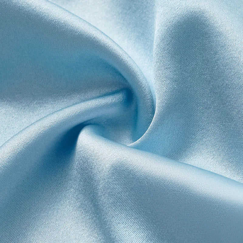 Silk 3D Cut Top - Sky Blue