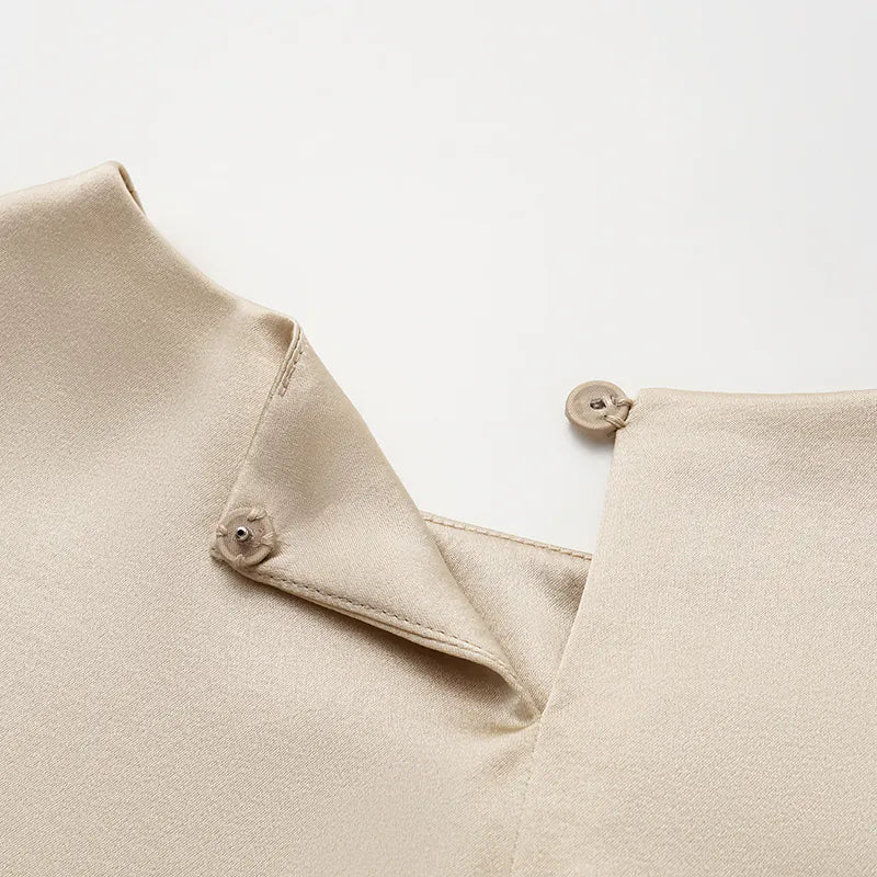 Silk 3D Cut Top - Matt Gold