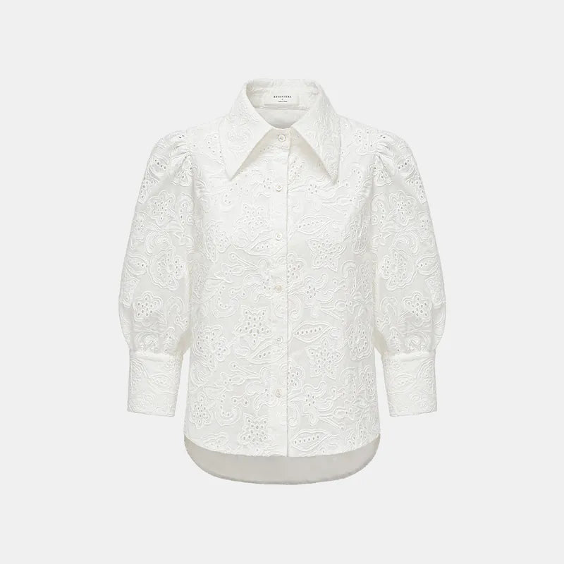 "Lazy and Pretty" Japanese 3D Lace Shirt