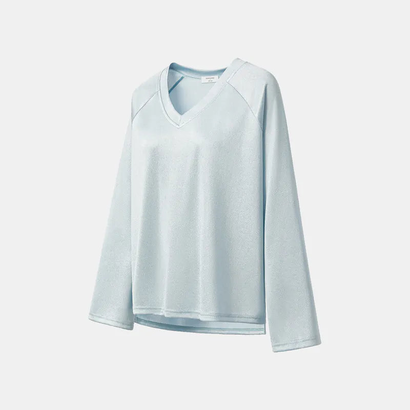 'Easy Go Chic' acetate jersey top - light blue