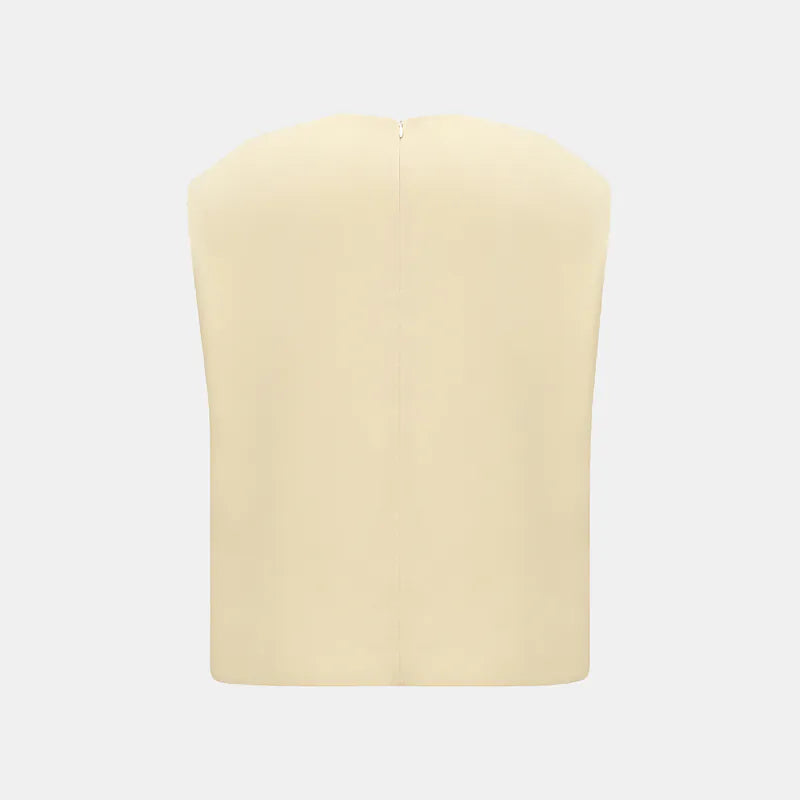 'Easy-Go Chic' Chiffon Tank Top — Sand