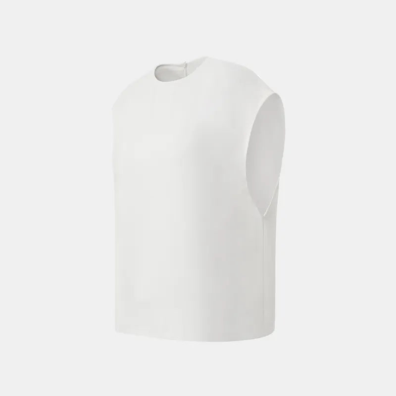 "Easy-Go Chic" Chiffon Tank Top — White