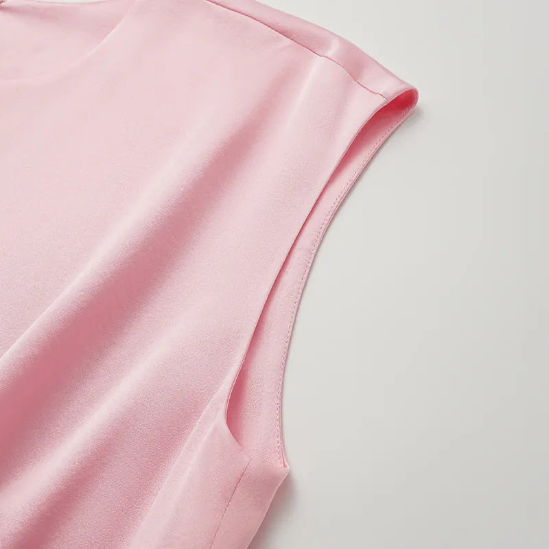 Silk 3D Cut Top - Cherry Blossom Pink