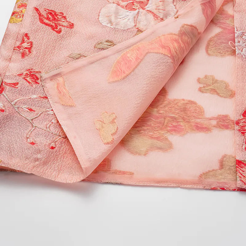 "Lan Xiang Yan Ran" Italian jacquard light Chinese style vest