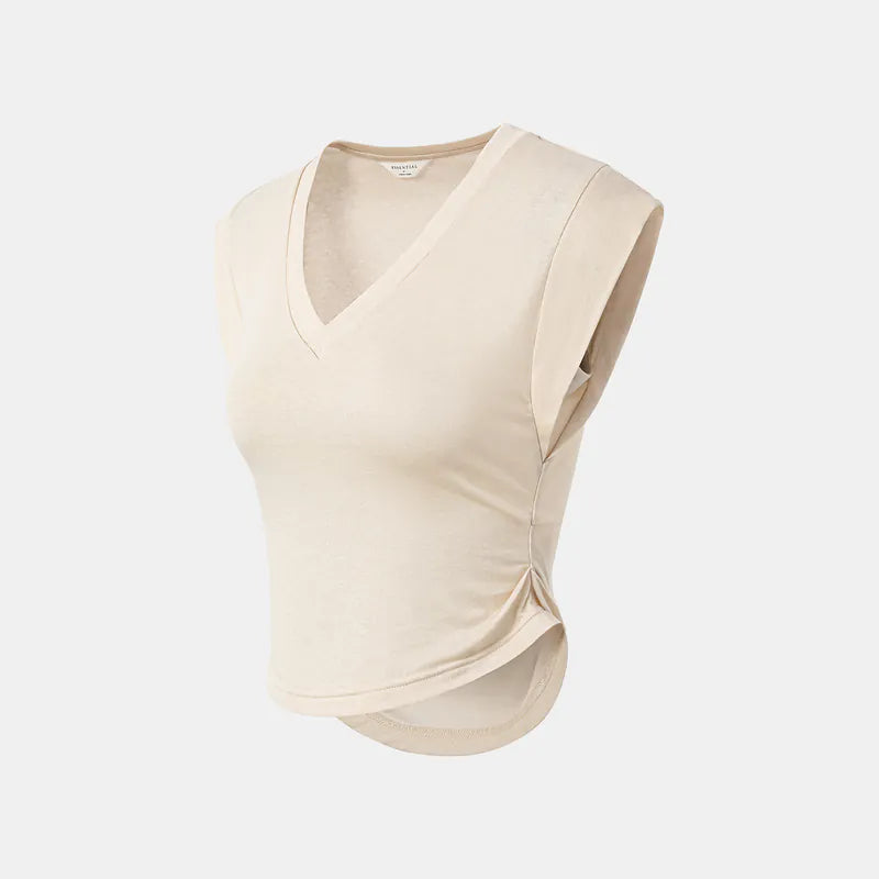 "Exquisite Everyday" Modal Special Cut T-shirt - Nude