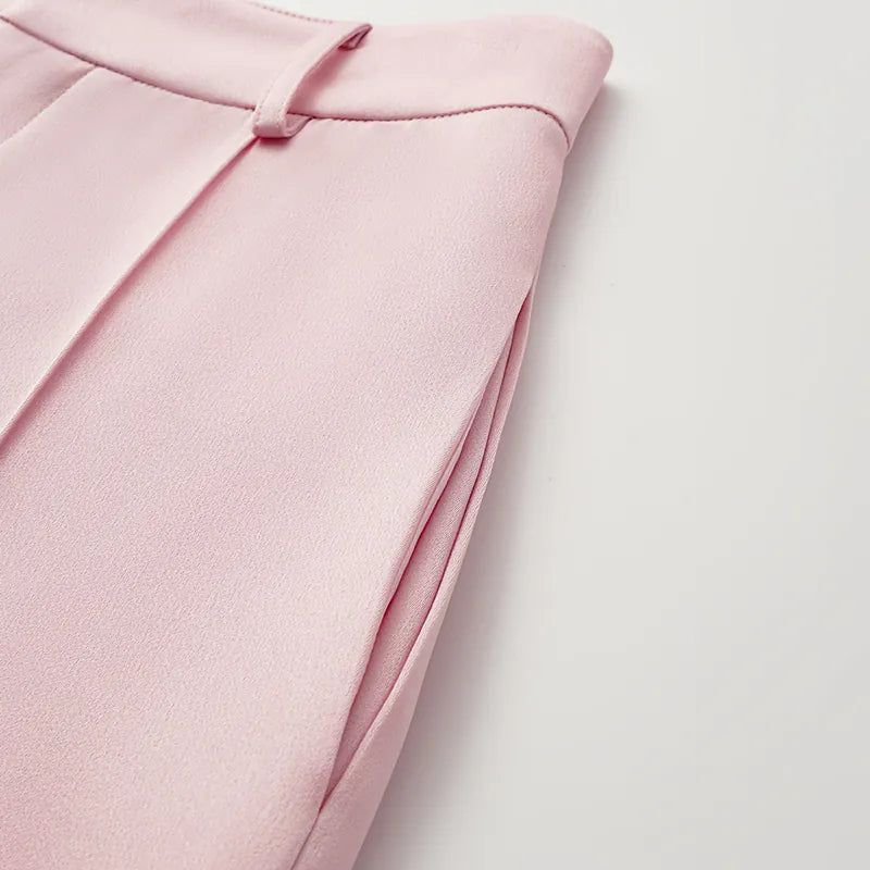 "British Elegance" Pressed Suit Shorts - Cherry Blossom Pink