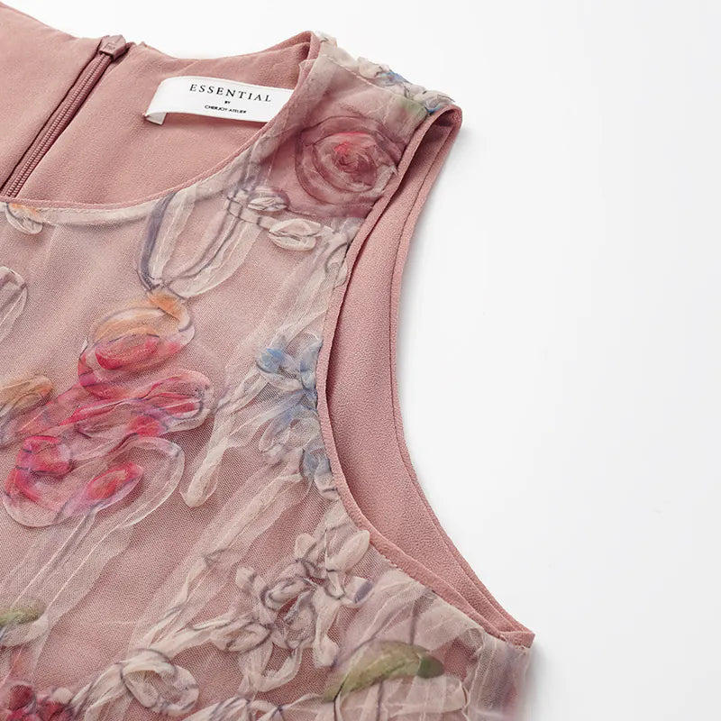 "Gallery Hours" Italian 3D painted lace vest