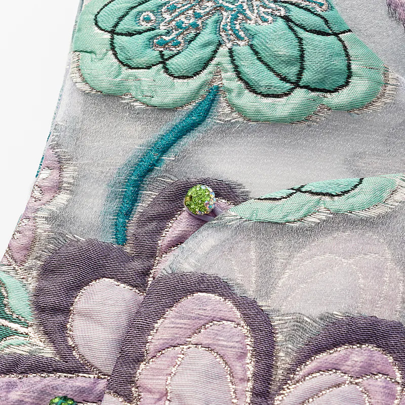 "Imperial Garden Teatime" Italian jacquard Chinese style vest - Summer of Flowers