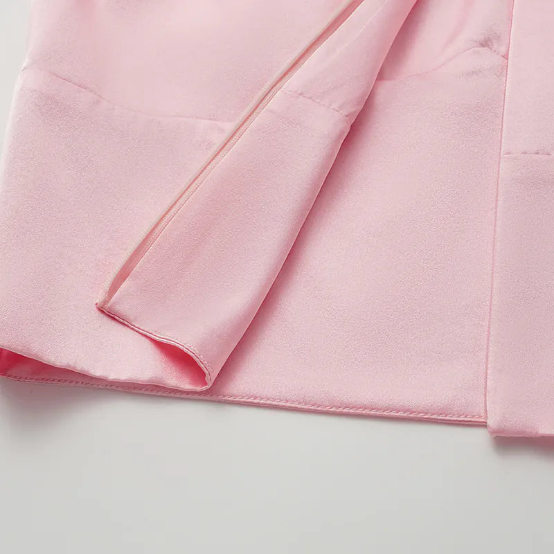 Silk 3D Cut Top - Cherry Blossom Pink