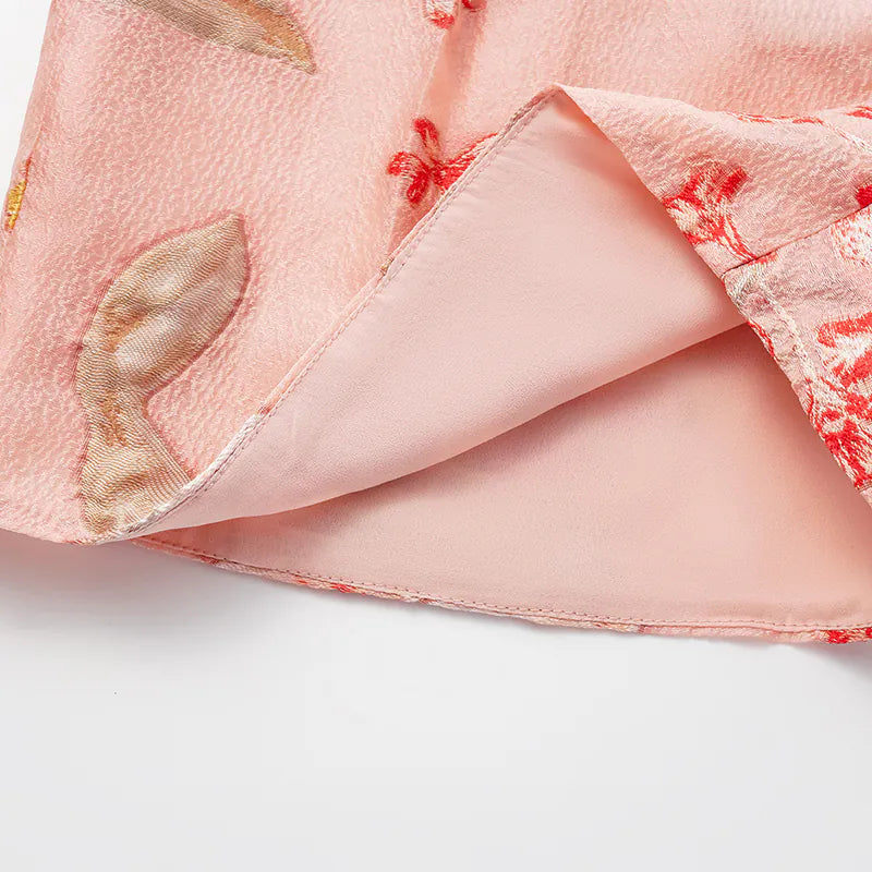"Orchid Fragrance" Italian Jacquard Shorts